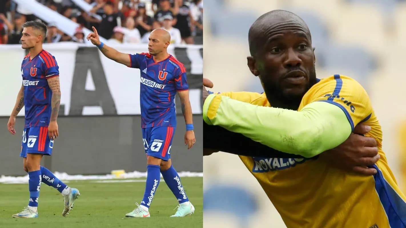 Jugadores de Universidad de Chile en el partido