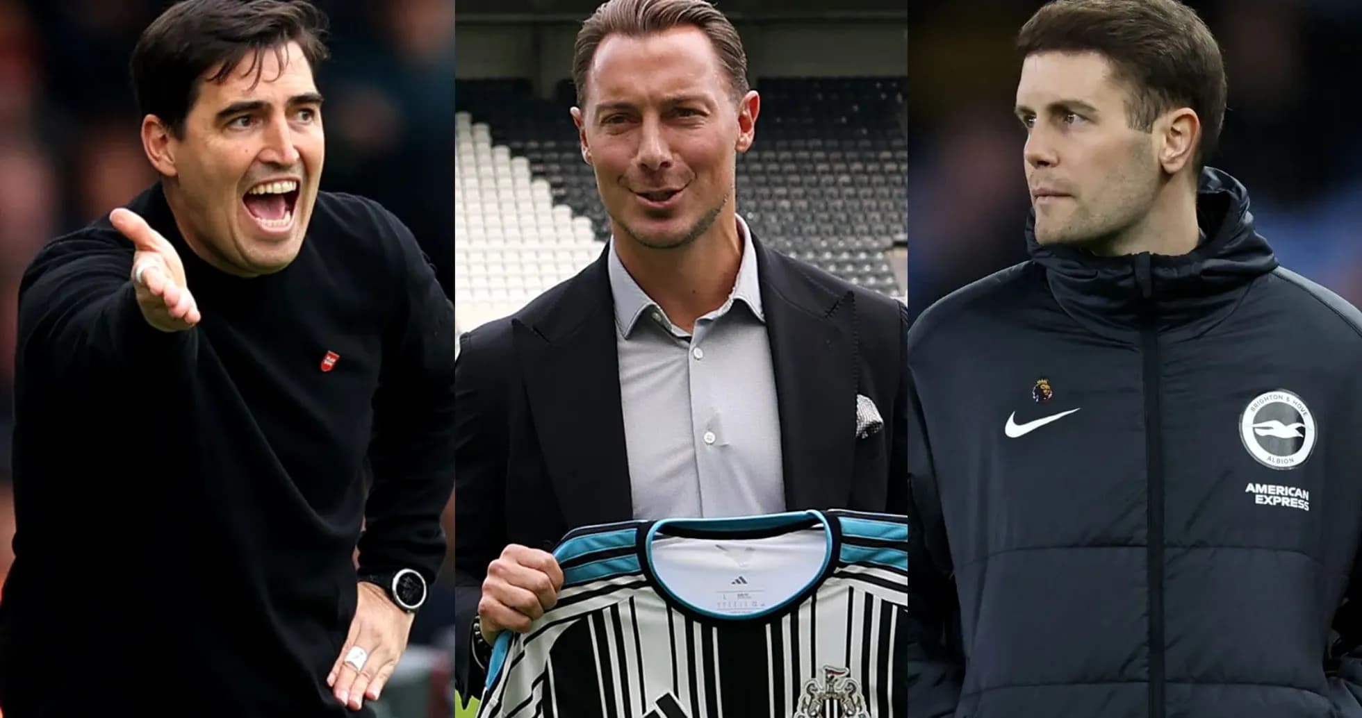Tres entrenadores en diferentes situaciones durante partidos
