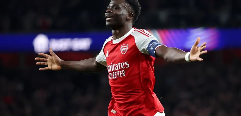 Jugador de Arsenal celebrando un gol
