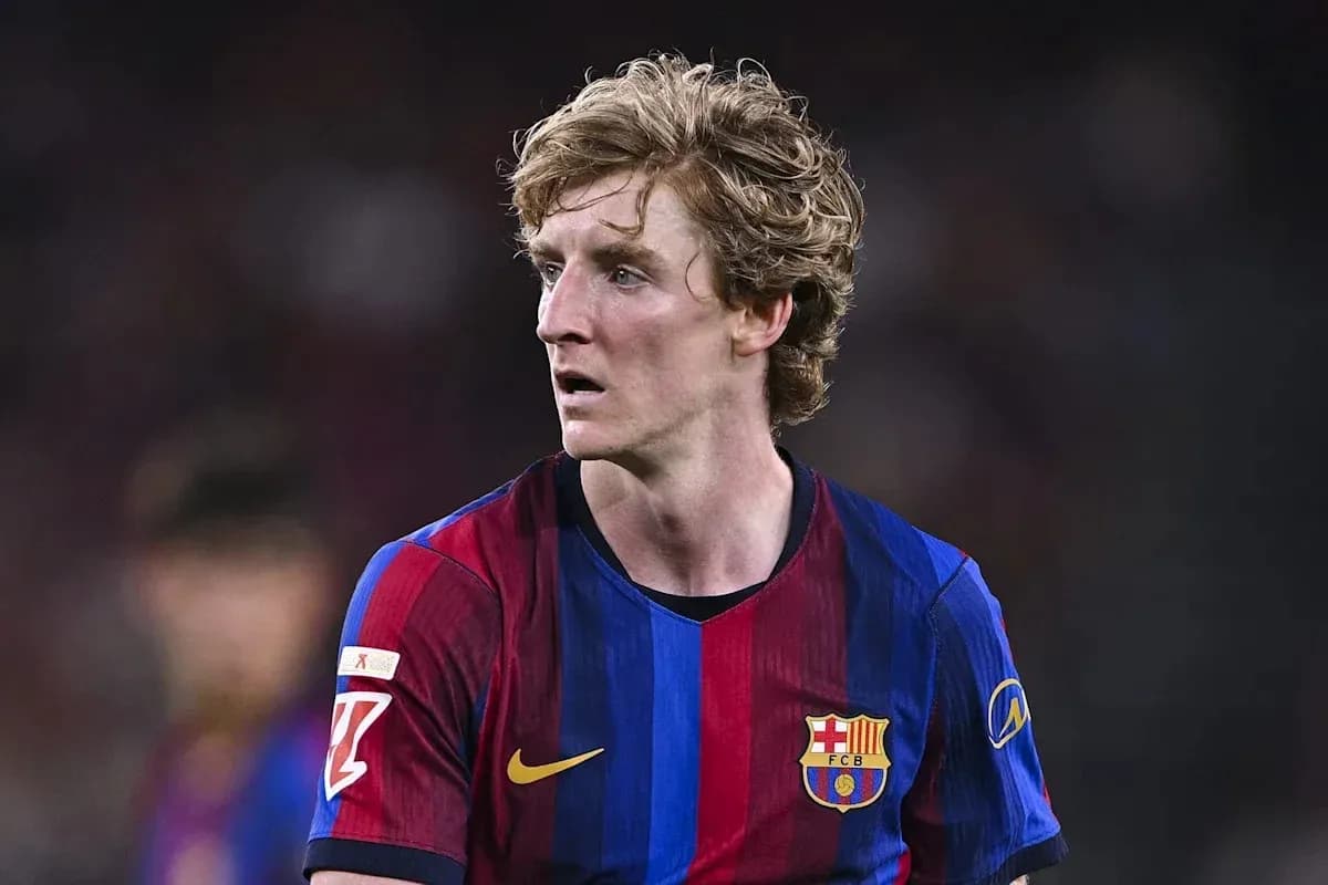 Jugador del FC Barcelona en el campo de juego