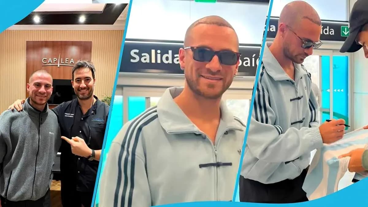 Persona posando con un médico en clínica estética
