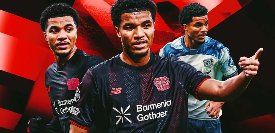 Jugador de Bayer Leverkusen en diferentes poses