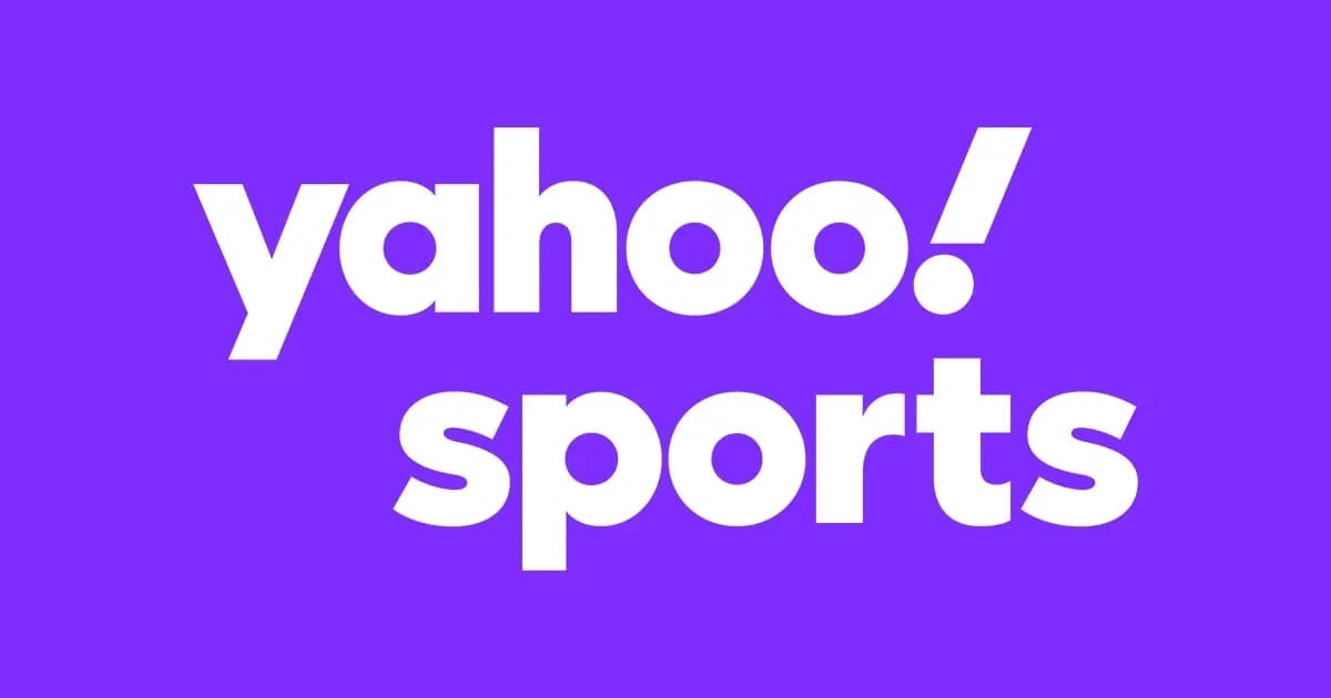 Logo de Yahoo Sports sobre fondo morado