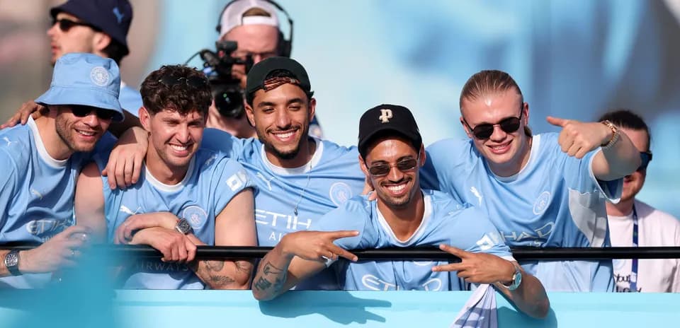 Grupo de aficionados de Manchester City en evento