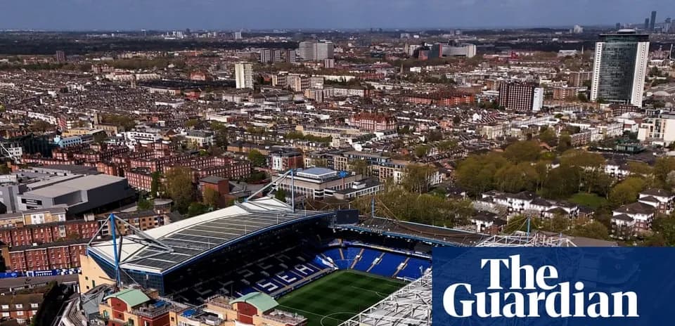 Vista aérea de Stamford Bridge y alrededores