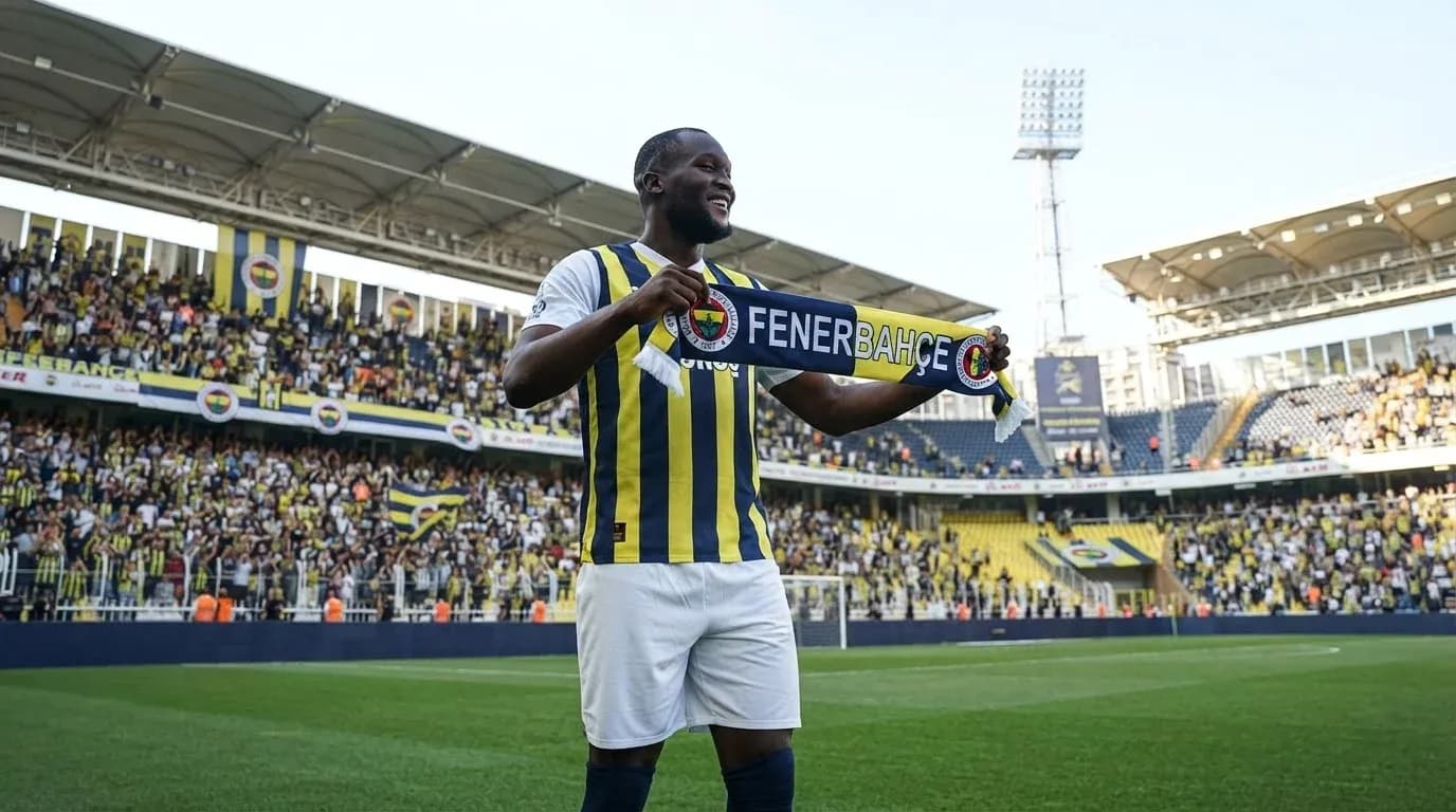 Jugador de Fenerbahçe con bufanda en estadio