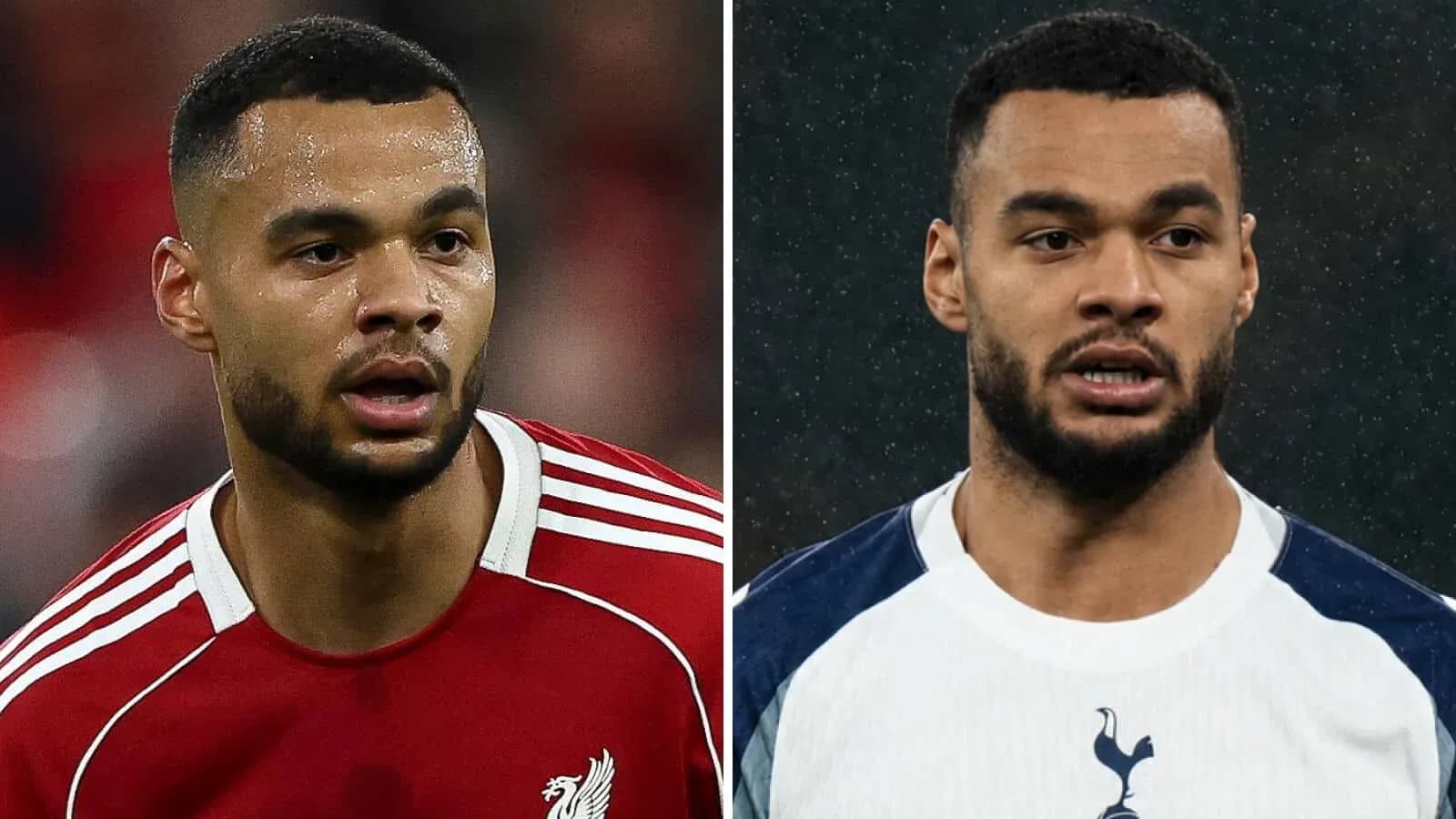 Jugador con camisetas de Liverpool y Tottenham