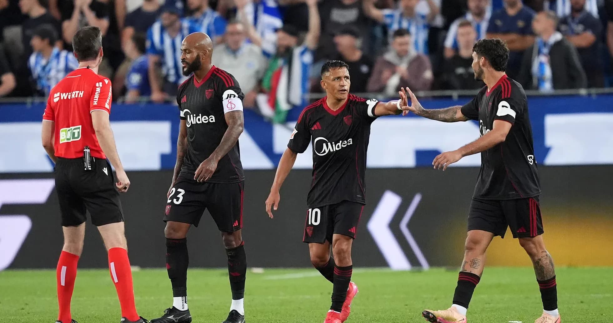Sevilla FC in action during a match.