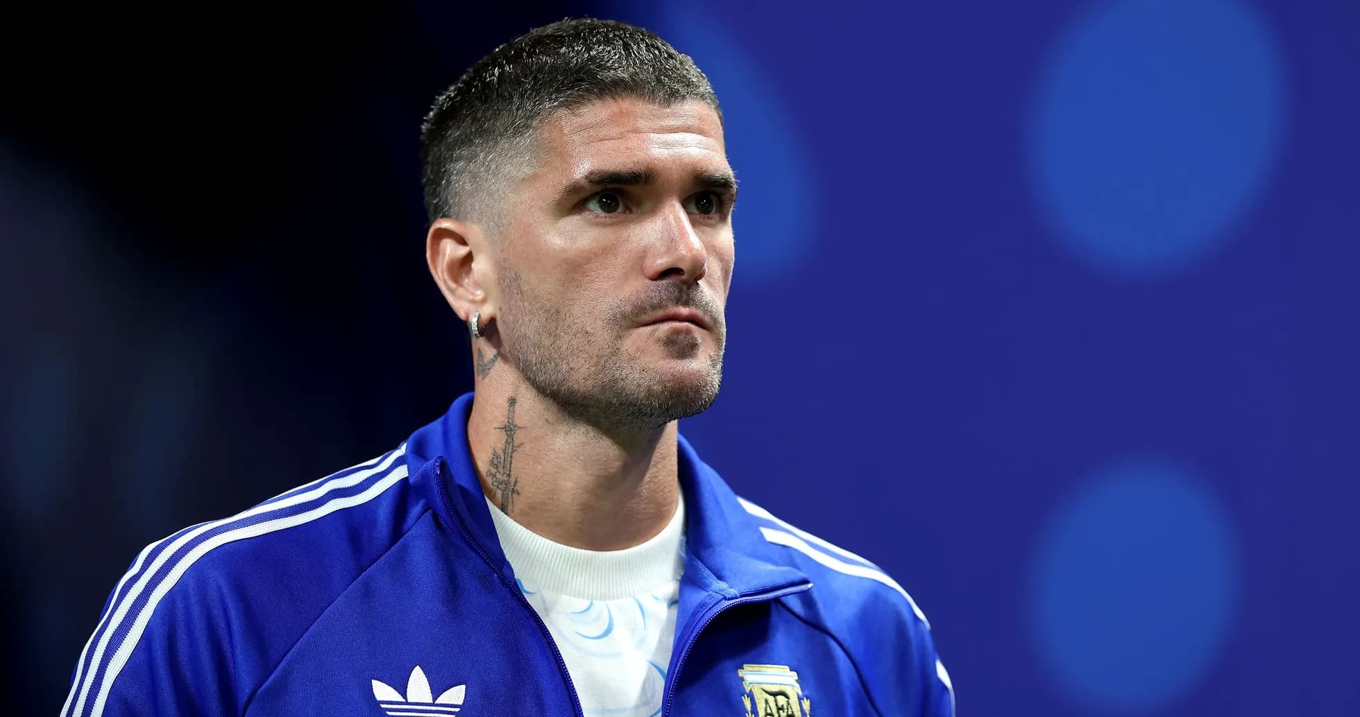 Jugador de Argentina en sesión de calentamiento