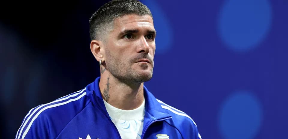 Jugador de Argentina en sesión de calentamiento