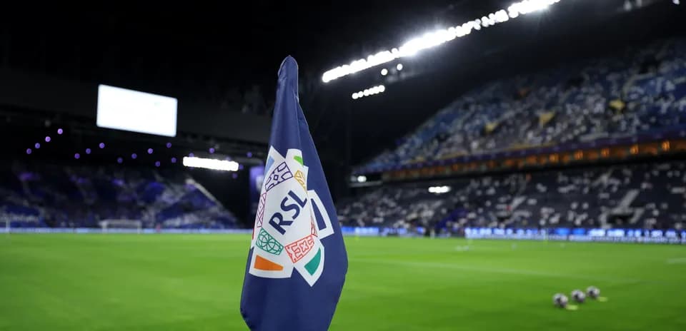 Bandera de RSL en el estadio antes del partido