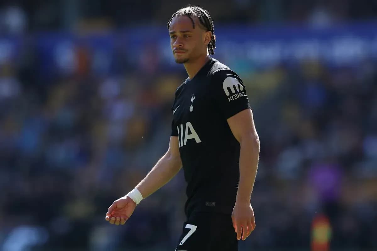 Jugador de Tottenham caminando en el campo de juego