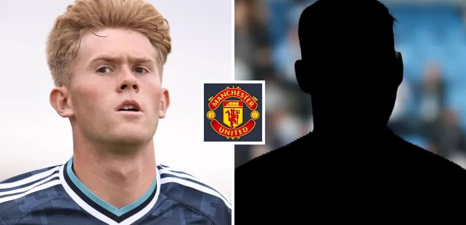 Jugador de Manchester United junto a silueta oscura