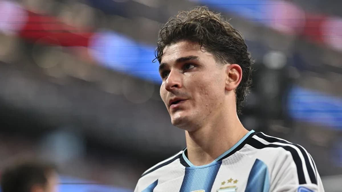 Jugador de Argentina en el campo durante el partido