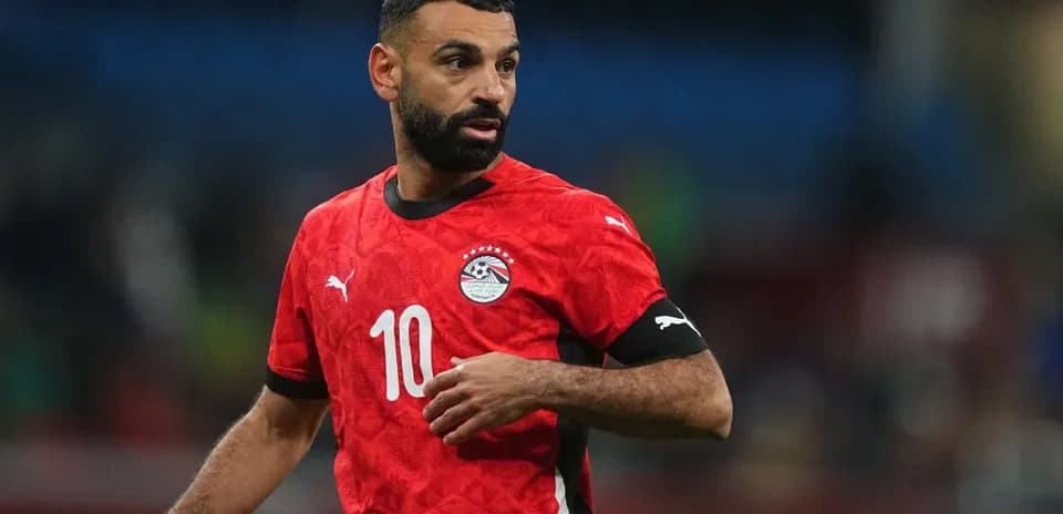 Mohamed Salah jugando para Egipto