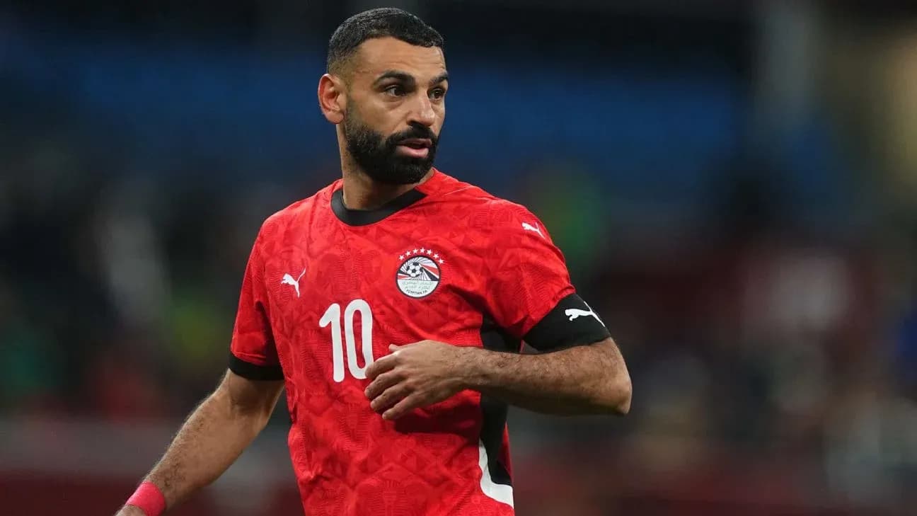 Mohamed Salah jugando para Egipto