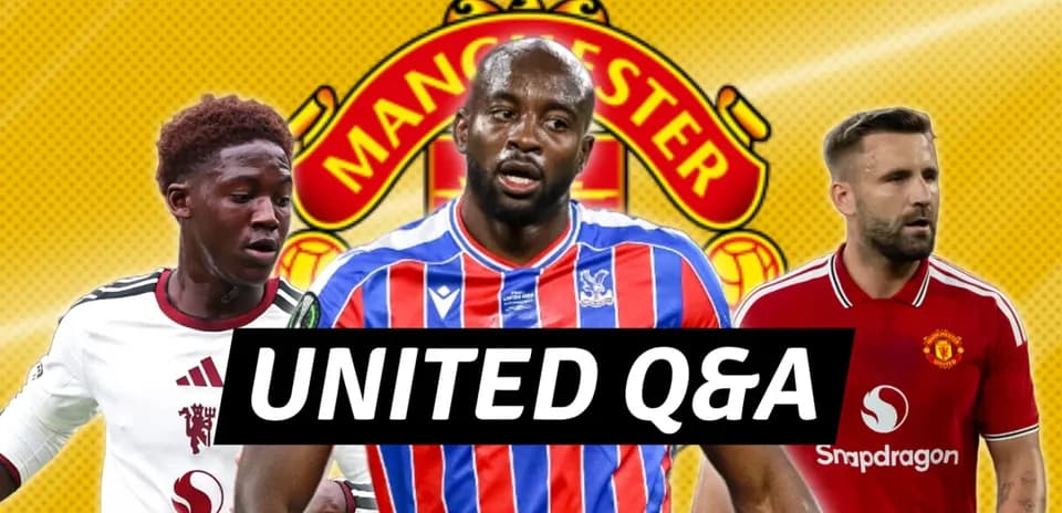 Tres jugadores destacados con fondo de Manchester United