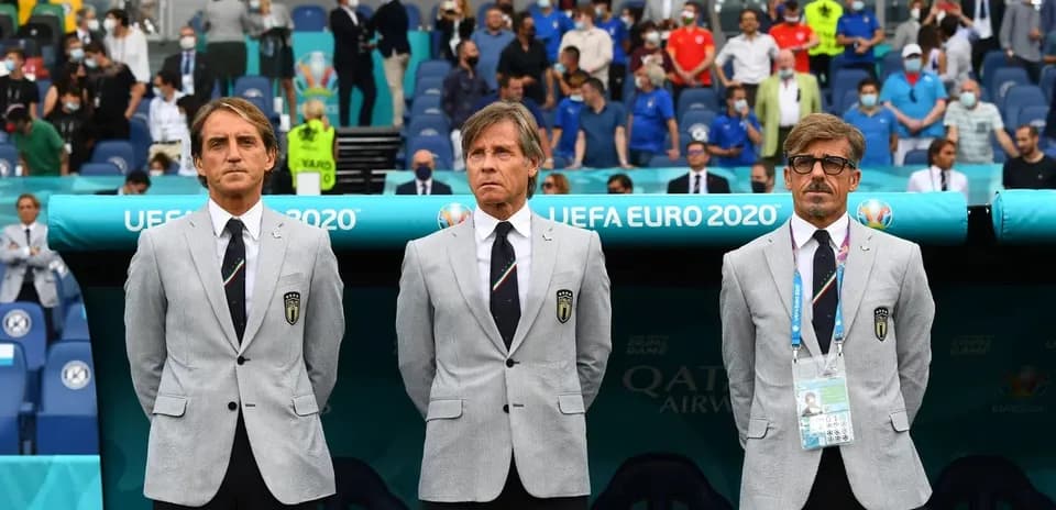 Entrenadores de Italia en UEFA Euro 2020 en el banquillo