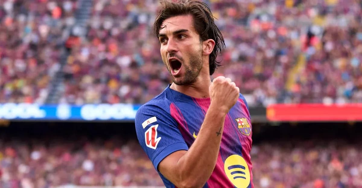 Jugador de Barcelona celebrando un gol en el estadio