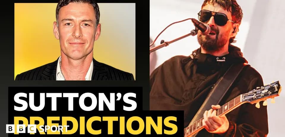 Sutton's predictions with musician performing on stage
