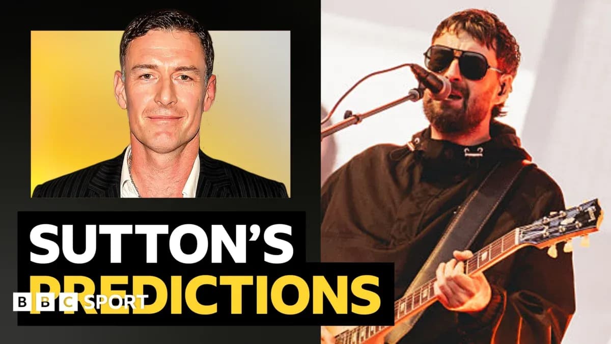 Sutton's predictions with musician performing on stage