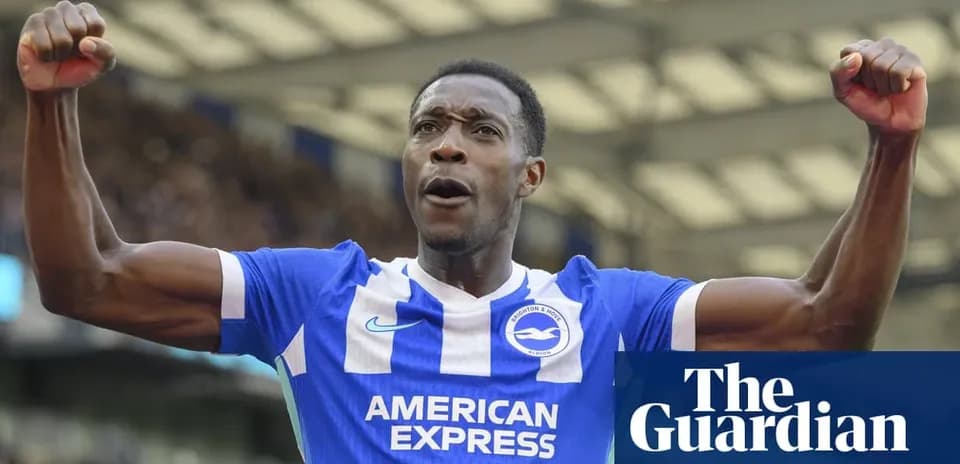 Jugador de Brighton celebrando un gol en el estadio