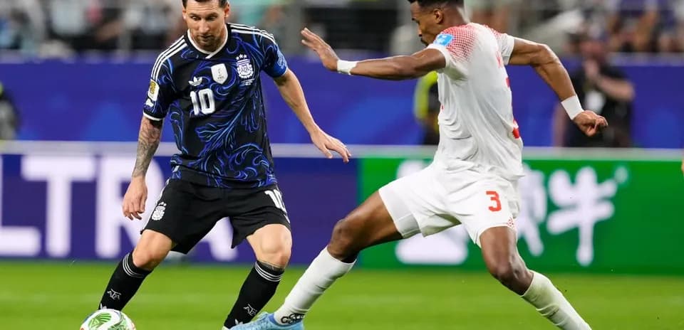 Lionel Messi en acción durante el partido