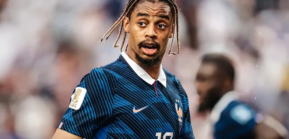 Jugador de Francia en el campo durante el partido