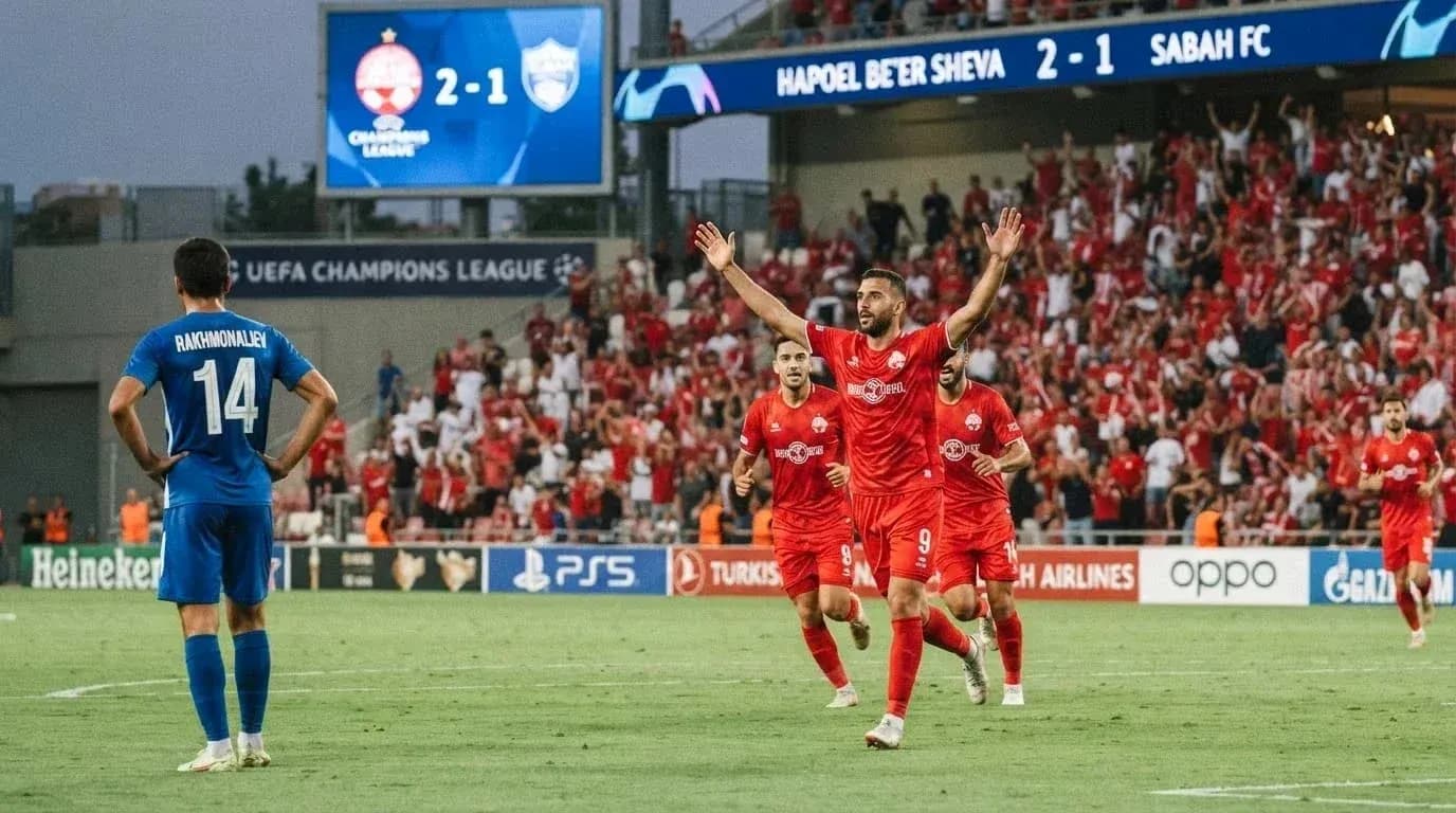 Gol de Hapoel Beer Sheva contra Sabah FC