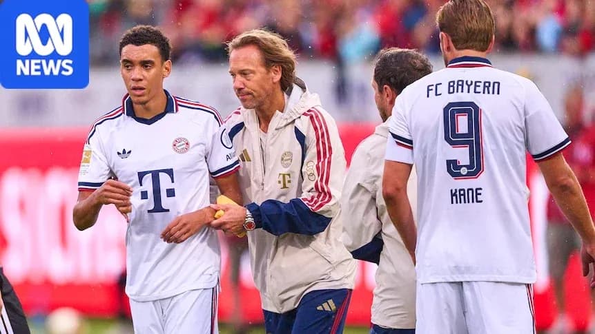 Jugadores de Bayern Munich en el banquillo durante el partido