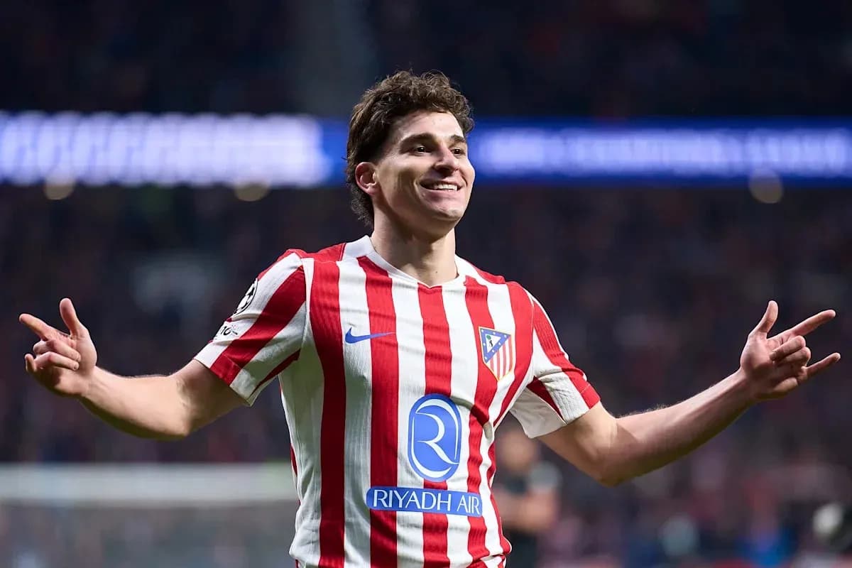Jugador de Atlético de Madrid celebrando un gol