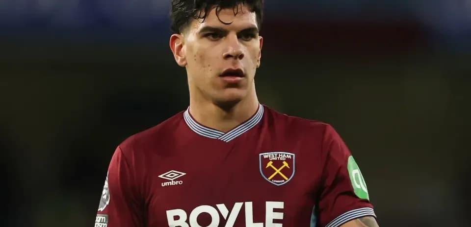 Jugador de West Ham durante un partido