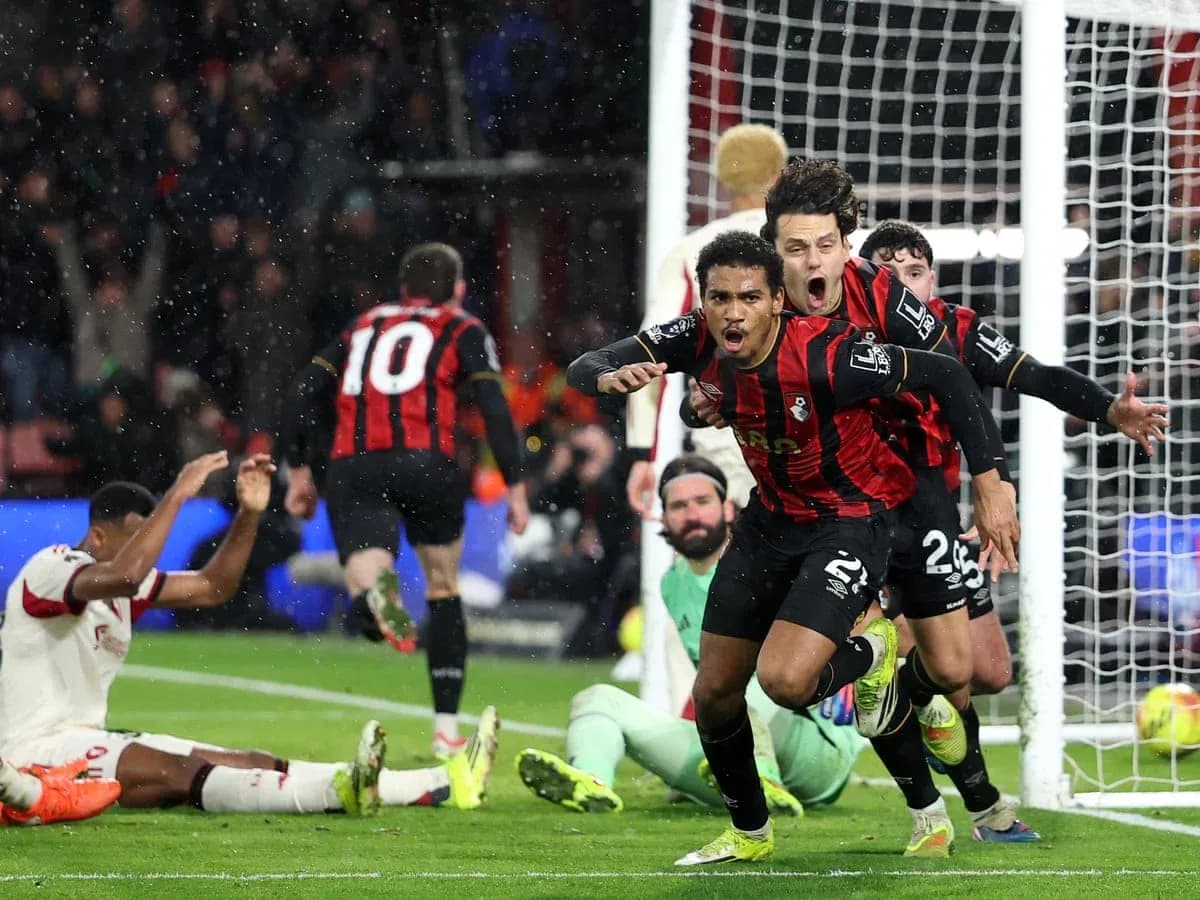 Jugadores del Bournemouth celebrando un gol Jugadores del Bournemouth celebrando un gol