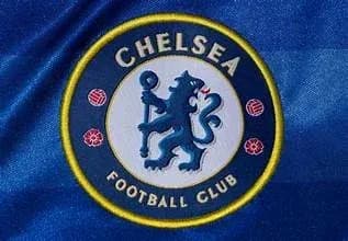 Escudo del Chelsea Football Club en fondo azul