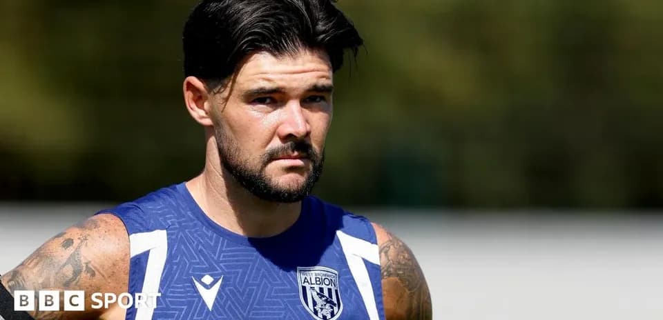 Jugador de West Bromwich Albion en entrenamiento