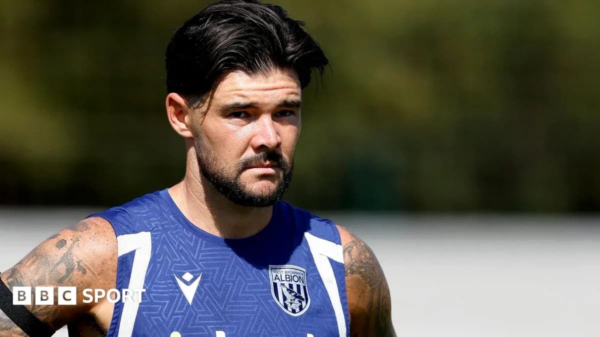 Jugador de West Bromwich Albion en entrenamiento