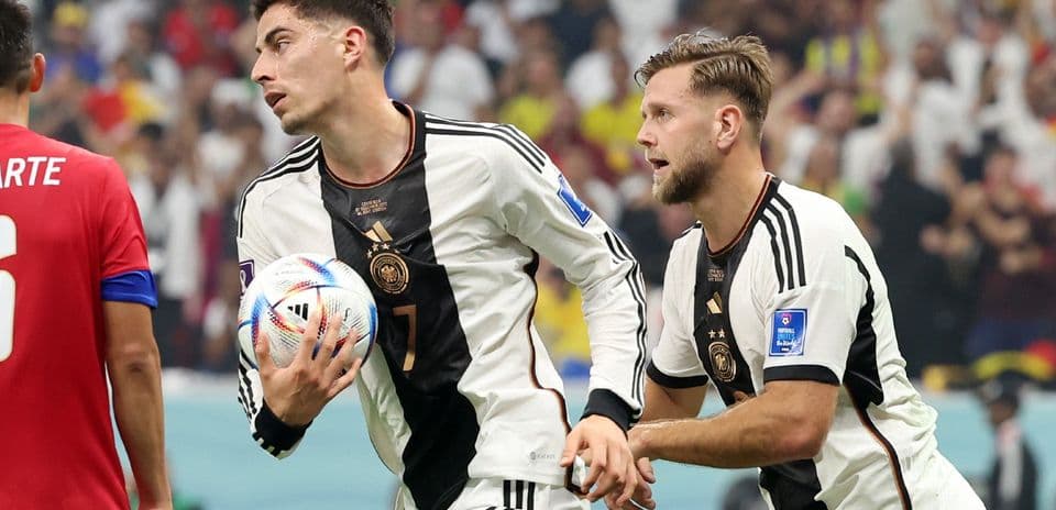 Jugadores de Alemania durante el partido contra Curaçao