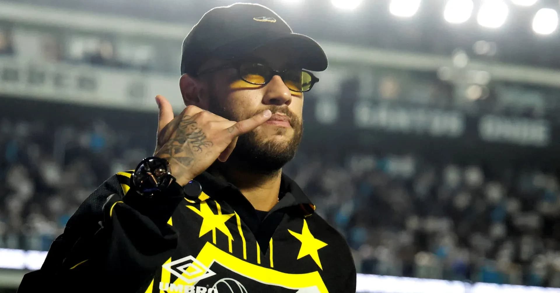 Jugador haciendo un gesto durante el partido