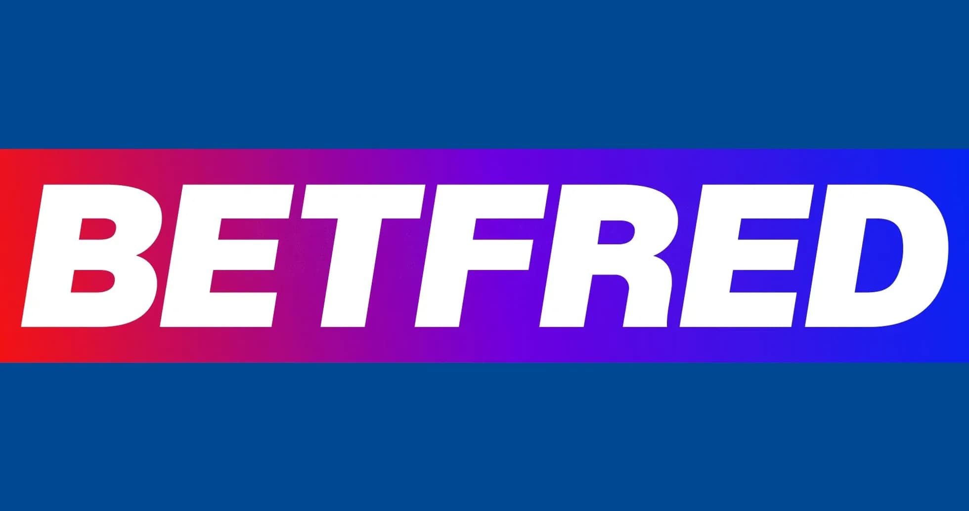 Logo de BETFRED sobre fondo azul