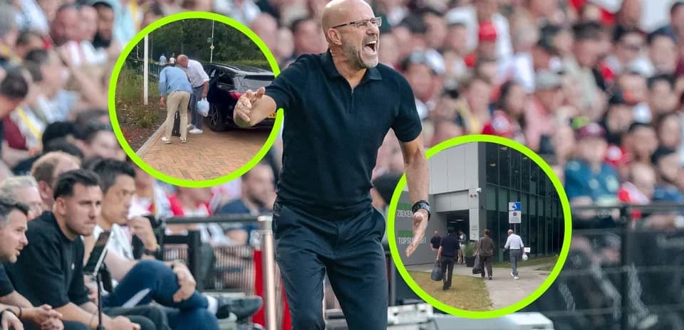 Entrenador dirigiéndose a la cancha durante un partido