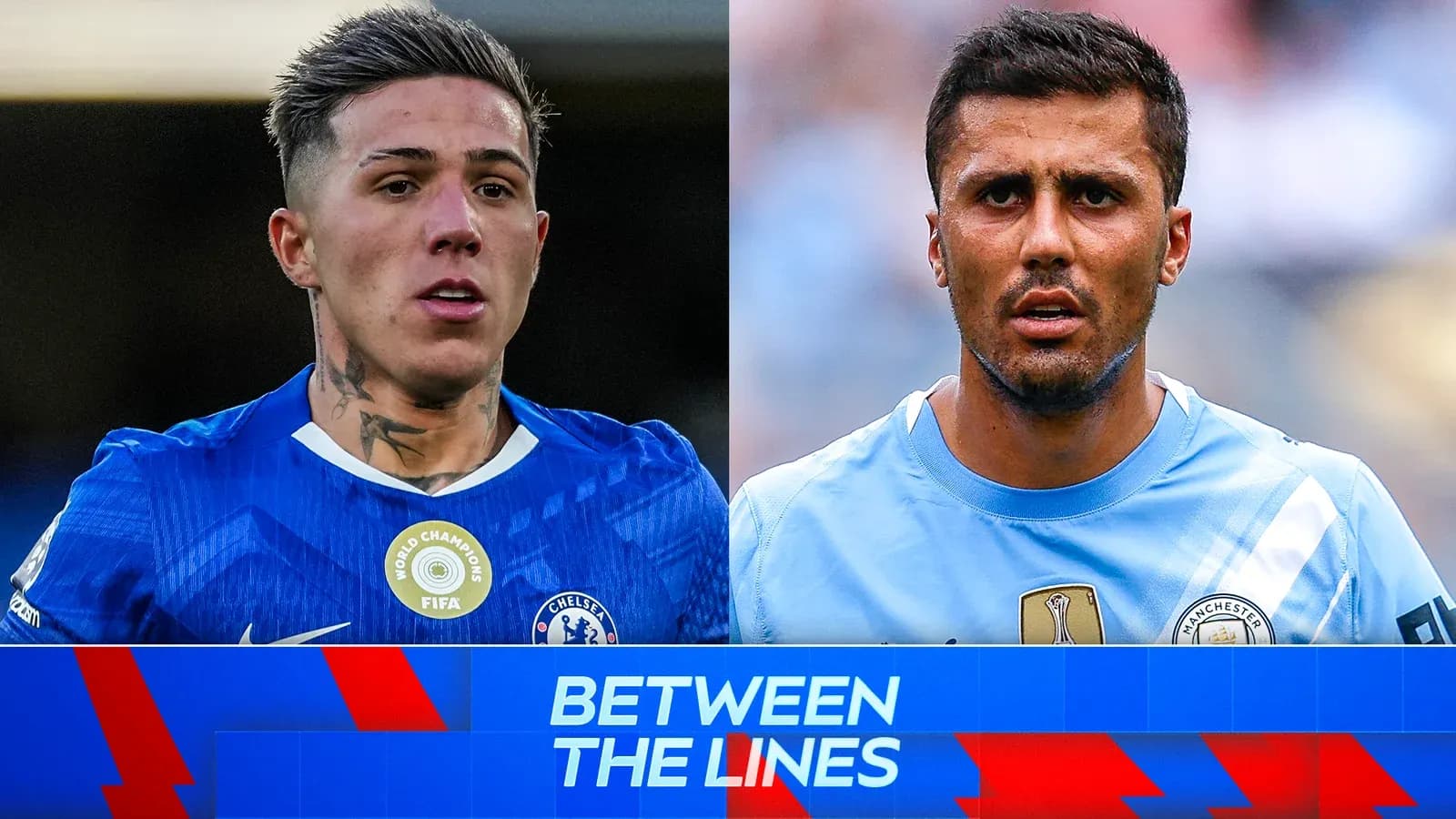 Jugadores de Chelsea y Manchester City en acción