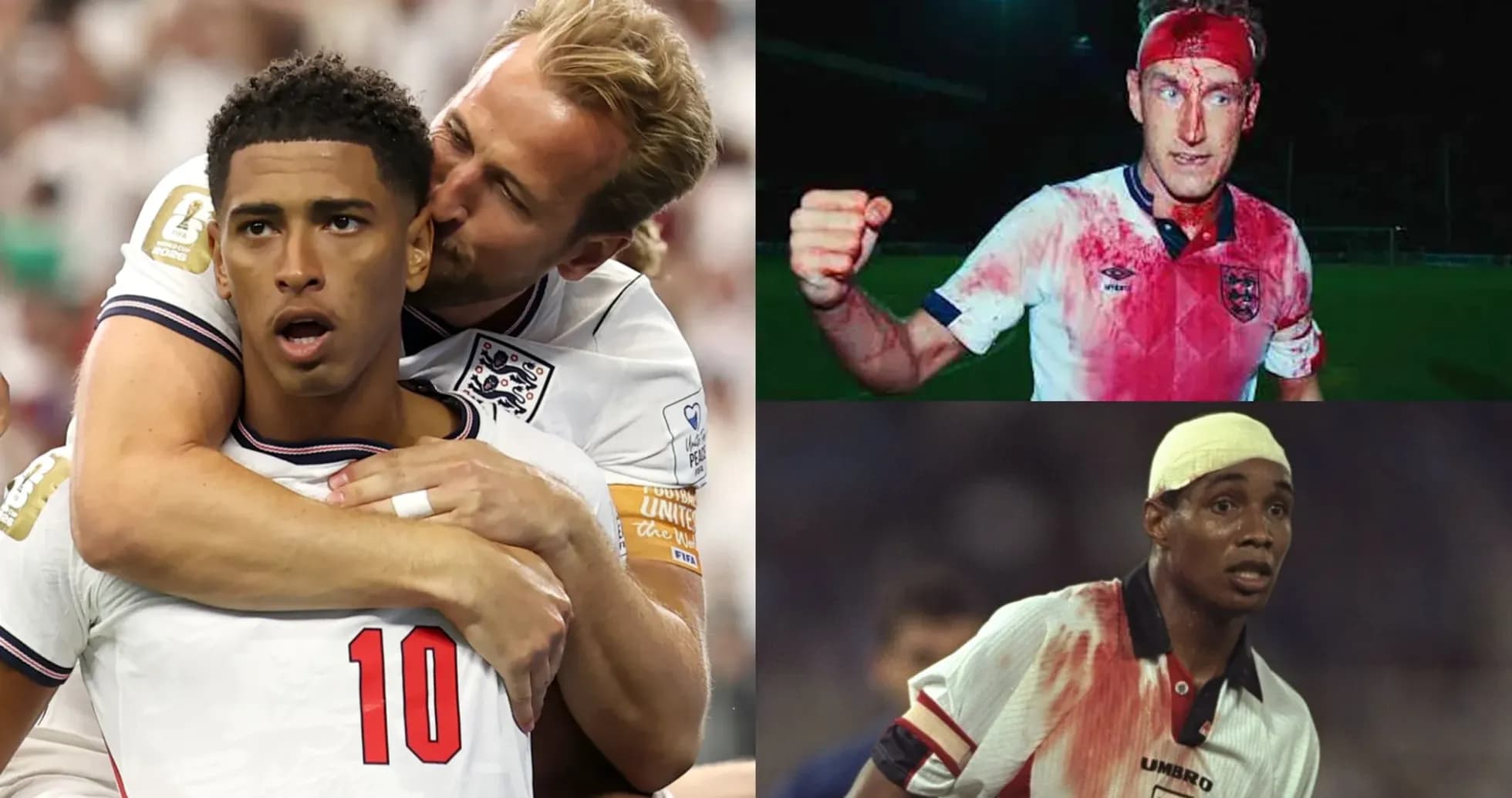 Jugadores de Inglaterra en momentos de partido intensos