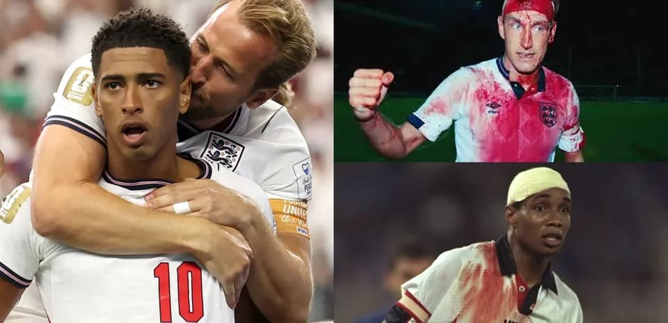 Jugadores de Inglaterra en momentos de partido intensos