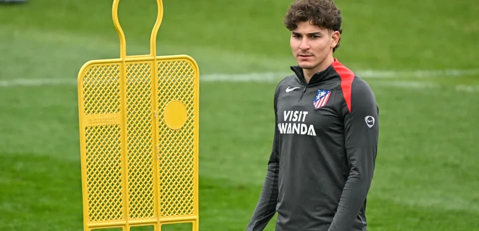 Jugador de Atlético de Madrid en entrenamiento