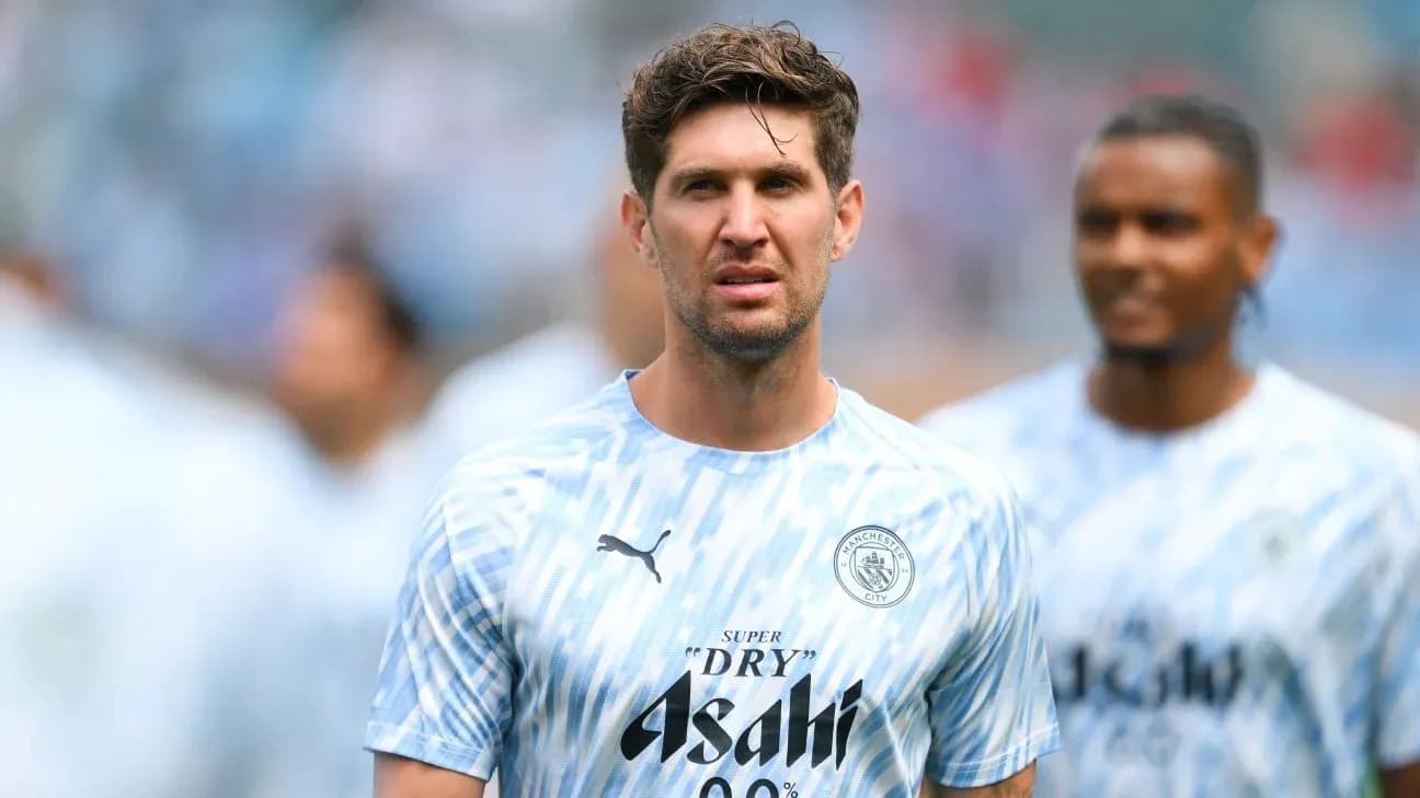 Jugador de Manchester City en camiseta de entrenamiento