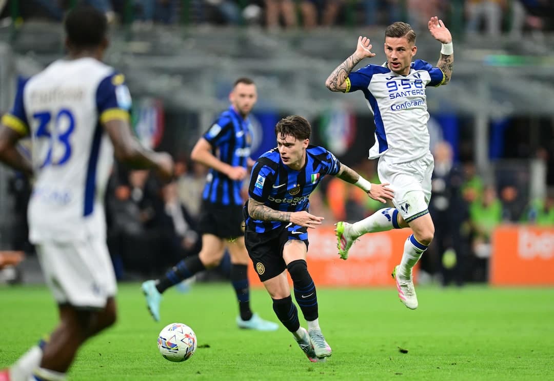 Inter contra Hellas Verona en partido de Serie A
