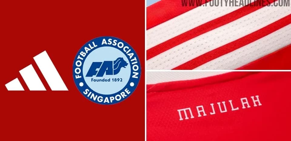 Detalles del uniforme de la selección de fútbol de Singapur