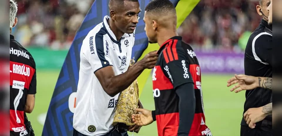 Jugadores de Remo y Flamengo antes del partido