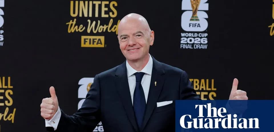 Gianni Infantino en el sorteo de la Copa Mundial 2026