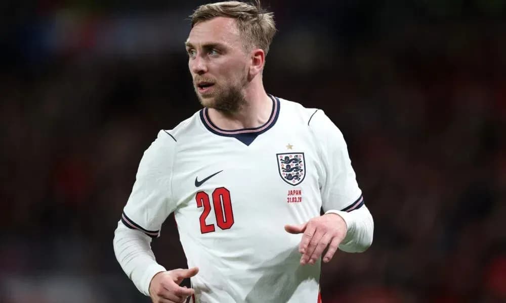 Jugador de Inglaterra en acción durante un partido